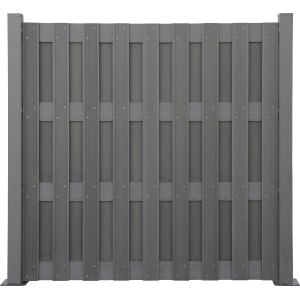 Sichtschutzzaun-Element WPC Anthrazit 180 cm x 180 cm