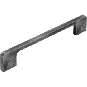 Siro Möbelgriff im Vintage-Design, Eisenfarben matt, Lochabstand 160 mm.