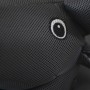 Detailaufnahme: Schwarzer Westmann Sitzsack in Stierform mit aufgesticktem Auge.