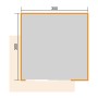 Grundriss Weka Gartenhaus Amberley, 300x300 cm, Doppelschiebetür, grau-weiß