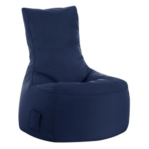 Jeansblauer Sitting Point Sessel Swing Scuba, bequemer Sitzsack mit Seitentasche für Innen & Außen.