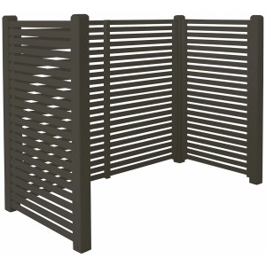 Plus Holz Mülltonnenverkleidung Tokyo Holz Umbragrau 197 cm x 100 cm x 148 cm