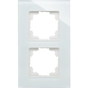 Kopp Glas-Abdeckrahmen 2-fach Athenis Mint für Schalter und Steckdosen