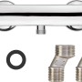 baliv Thermostat-Duscharmatur DU-5050 Chrom mit S-Anschlüssen und Rosetten.