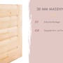 Detailaufnahme der 38 mm Massivholz-Wand des Karibu Saunahauses Espen. Einfache Montage durch Nut- und Federverbindung.