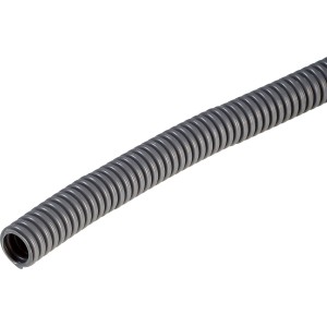 Flexibles, dunkelgraues EN 16 Isolierrohr, 25 m lang, für Elektroinstallation.