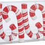 Baumschmuck-Set: 4 rot-weiße Zuckerstangen aus Kunststoff für den Weihnachtsbaum.