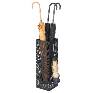 Songmics Regenschirmständer Patsy Stahl 15,5 x 15,5 x 41 cm Schwarz