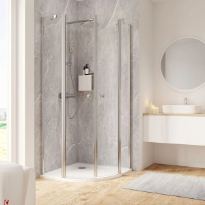 Schulte Duschkabine Runddusche Garant 2.0 90x90x200 cm Chromoptik