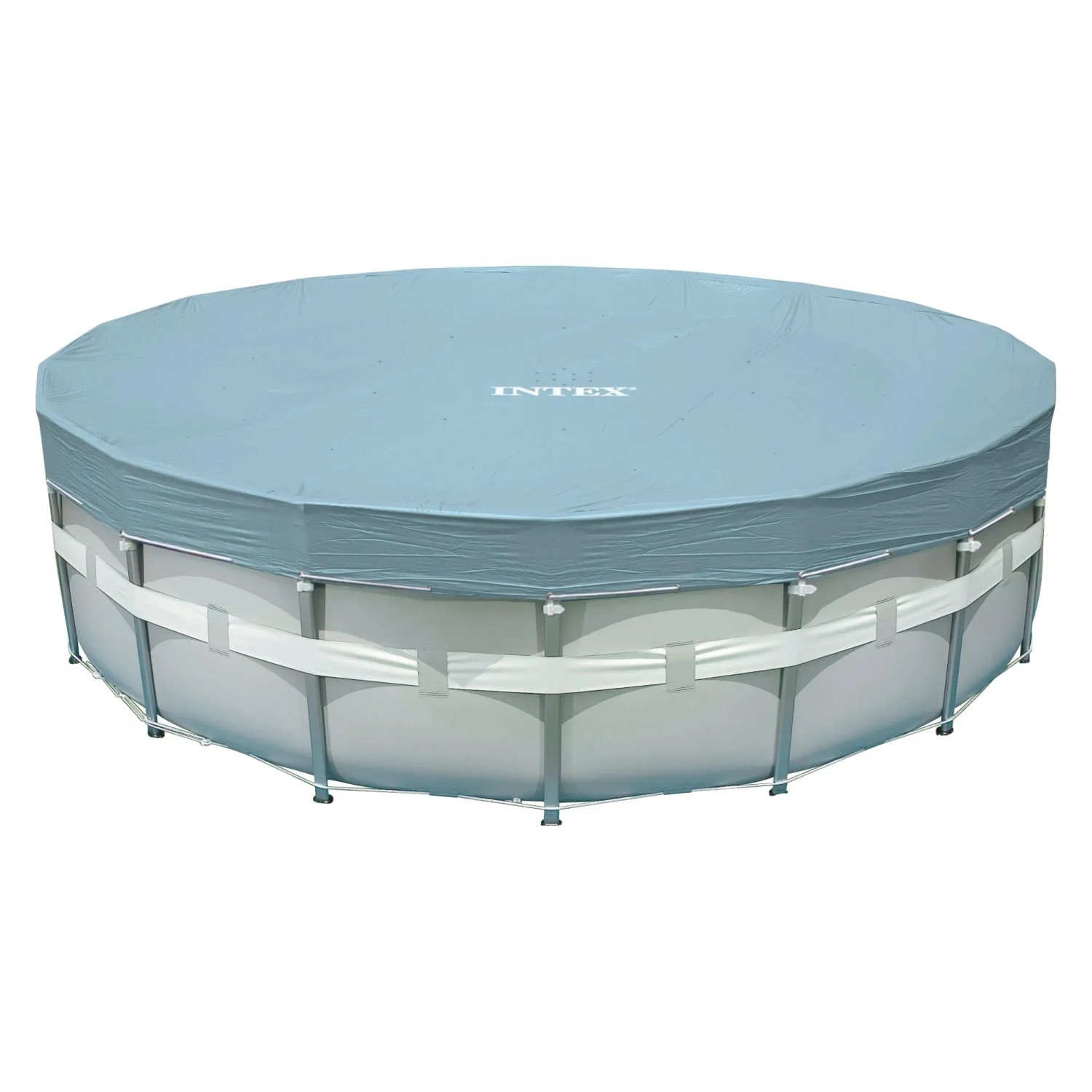 Deluxe Abdeckplane für Rahmenpool, Ø 549 cm, aus UV-beständigem PE-Material.