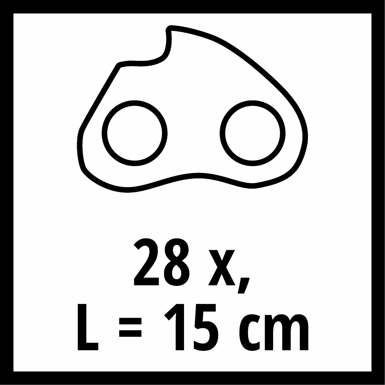 Symbolbild Einhell Ersatzkette 15 cm, 28 Treibglieder für Akku-Kettensäge.
