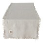 Grauer Tischläufer Lenea von Boltze Home, 40x140 cm, mit Fransen. Elegante Tischdeko für den Essbereich.