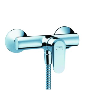 Hansgrohe Ecos Brausearmatur Aufputz, Chrom. Einhebelmischer für Dusche mit Brauseschlauch.