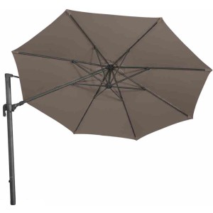 Siena Garden Ampelschirm, Ø 300 cm, Taupe, mit Dreh- und Neigungsfunktion.