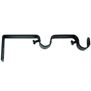 Gardinia Doppelträger Memphis Schwarz 7 cm x 7 cm 2-er Pack