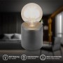 Anthrazitfarbene Brilo Tischleuchte Tubo aus Keramik, Ø 10 cm. Designlampe für E27 Leuchtmittel.