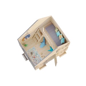 Palmako Spielhaus Tom Fichtenholz Natur 220 cm x 180 cm x 228 cm