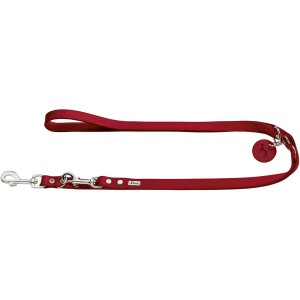 Verstellbare, rote Hunter Führleine aus Leder, 2 m lang und 13 mm dick.