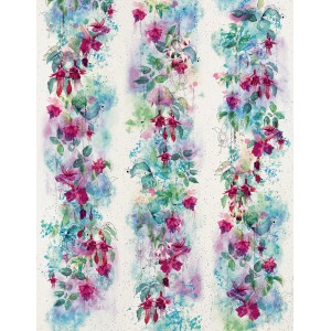 Marburg Vliestapete Blumen Crushed-Optik Modern 270 cm x 210 cm Weiß