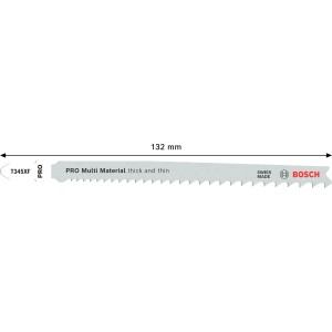 Bosch Stichsägeblatt T 345 XF, 3er-Pack für Holz und Metall.