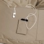Khaki Sitting Point Sessel Swing mit Seitentasche für Handy und Kopfhörer.