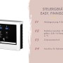 Steuergerät für Karibu Fasssauna mit digitaler Anzeige und Einstellknöpfen.