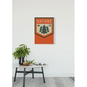 Komar Wandbild Minnie Mouse Nature, 40x50 cm, mit Waldmotiv im Retro-Stil.