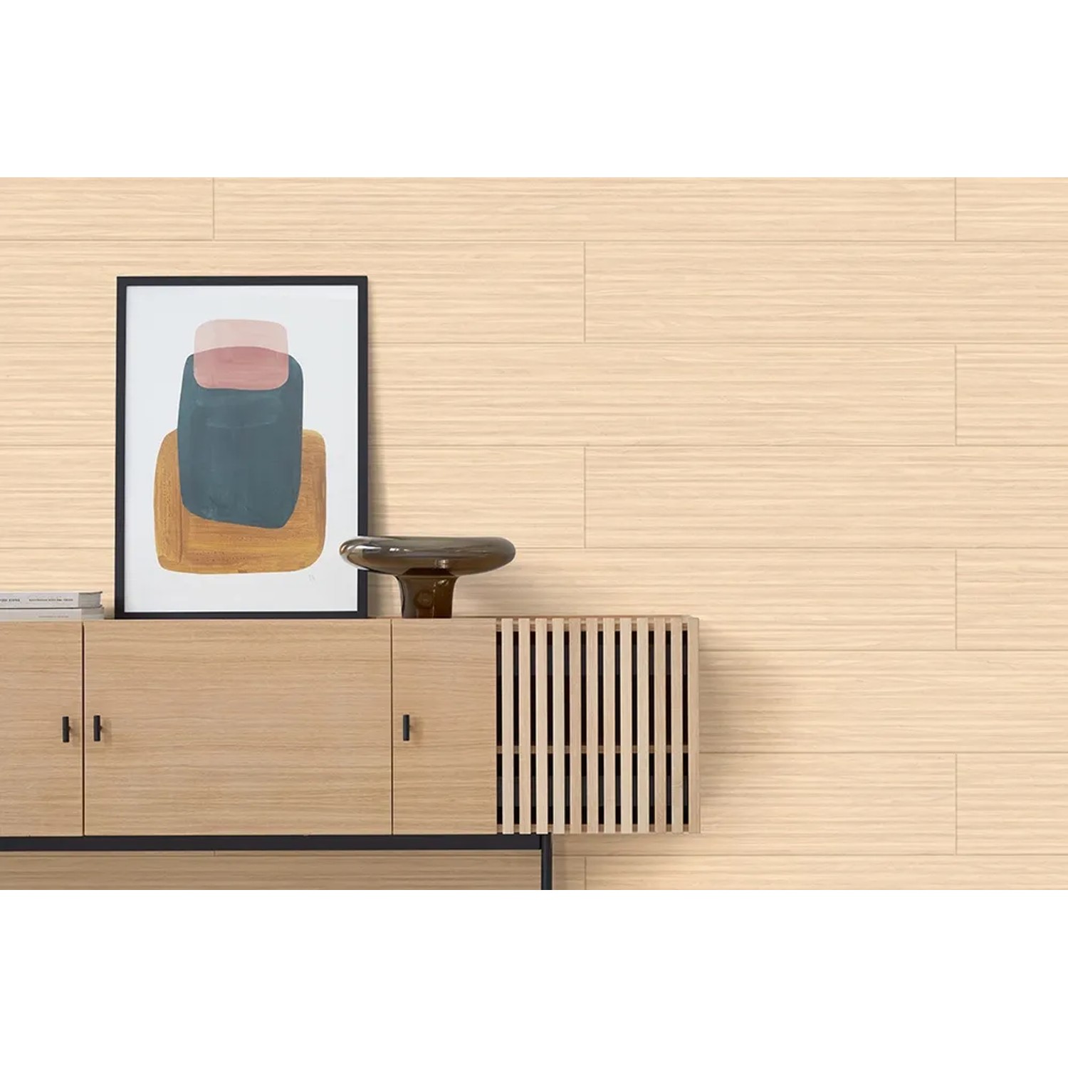 Helle Parador Dekorpaneele Style Light Lines in Landhausdielenoptik an der Wand.