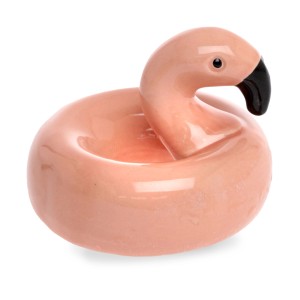 Pinke Schwimmfigur Flamingo, 6,5 cm, Gartendeko für Teich und Garten.