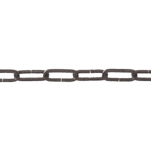 Schwarze Conacord Zierkette aus Stahl, gehämmert, 3 mm Durchmesser.