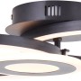 Moderne, schwarze LED-Deckenleuchte Bray von Brilliant, 52x30 cm, mit runder Form.