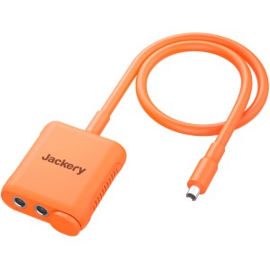 Jackery Solarstecker für Explorer 2000 Pro/1500, orange, mit Kabel und Anschlüssen für Solaranlagen.