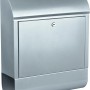 Silberner Burg Wächter Briefkasten Scandic 825 Si mit Zeitungsbox.