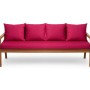 Setgarden Bankkissen-Set, Rose, für 3-Sitzer Gartenbank mit Sitz- und Rückenkissen.