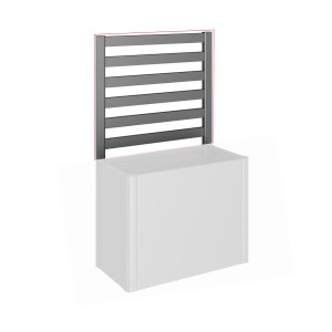 Biohort Rankgitter, dunkelgrau-metallic, zur Montage am Hochbeet für Pflanzenwachstum.