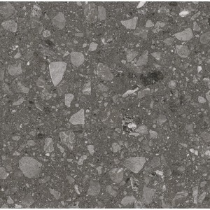 Feinsteinzeug Bodenfliese in Anthrazit, 60x60 cm, matte Steinoptik für Innen- und Außenbereich.