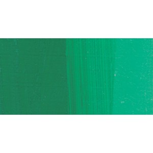 Farbauftrag der Lukas Studio Ölfarbe Permanentgrün, ein satter Grünton für Künstler.
