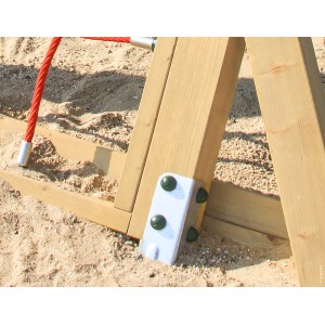 Hy-Land Bodenanker Set (2 Stk.) für Spielgeräte, feuerverzinkter Stahl, zur sicheren Befestigung im Garten.