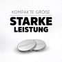 Zwei Energizer CR2025 Lithium Knopfzellen mit Aufschrift vor weißem Hintergrund.