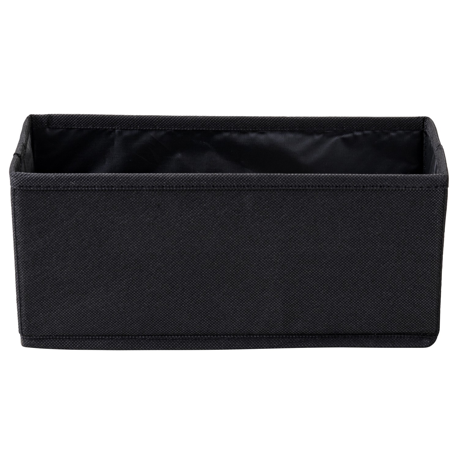 Schwarzes Fackelmann Universalkörbchen Textil, 13x12x28 cm, zur Aufbewahrung im Bad, Küche oder Büro.