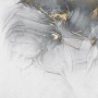 Komar Vlies Fototapete Ink Gold Fluid, 300x280 cm, abstraktes Design in Grau und Gold.