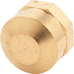 Gewinde-Kappe aus Rotguss, 24,1 mm (Rp 3/4) zum Verschließen von Gewindefittings.