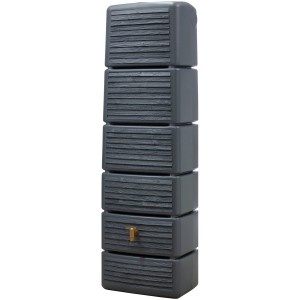 4rain Wandtank Slim Wood Decor 330 l Graphite Grey