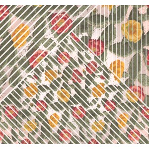 Komar Fototapete Vlies Cactus, 300x280cm, mit Kakteen und Blütenmuster, ideal für Wohn- und Schlafräume.