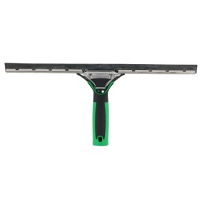 Unger ErgoTec Fensterwischer 35 cm, grün-schwarzer Griff, Reinigungsgerät für streifenfreie Fenster.