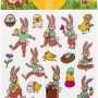 Brauns-Heitmann Eierfarben Sticker Hase Maxi, 2 Blatt mit bunten Hasenmotiven.