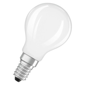 Osram LED-Lampe E14 Tropfenform, 3,4W, warmweiß, matt. Kompaktes Leuchtmittel für vielfältige Anwendungen.