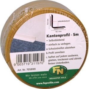Eiche Sockelleiste KU007, 18,5x18,5 mm, 5m Rolle, selbstklebend.