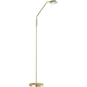 Goldene LED-Stehleuchte Pool TW von Fischer & Honsel, Design-Lampe mit Touchdimmer.