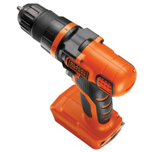 Black+Decker 18V Akku-Bohrschrauber BDCDD18N Solo in Orange und Schwarz.
